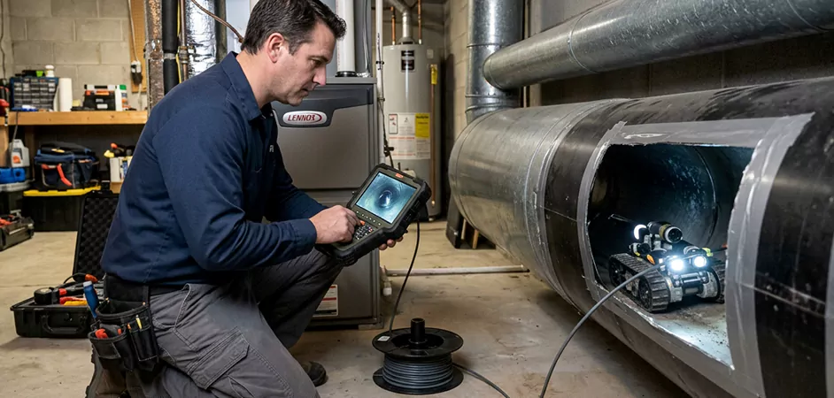 Robotic Duct Inspection in Pearland, TX