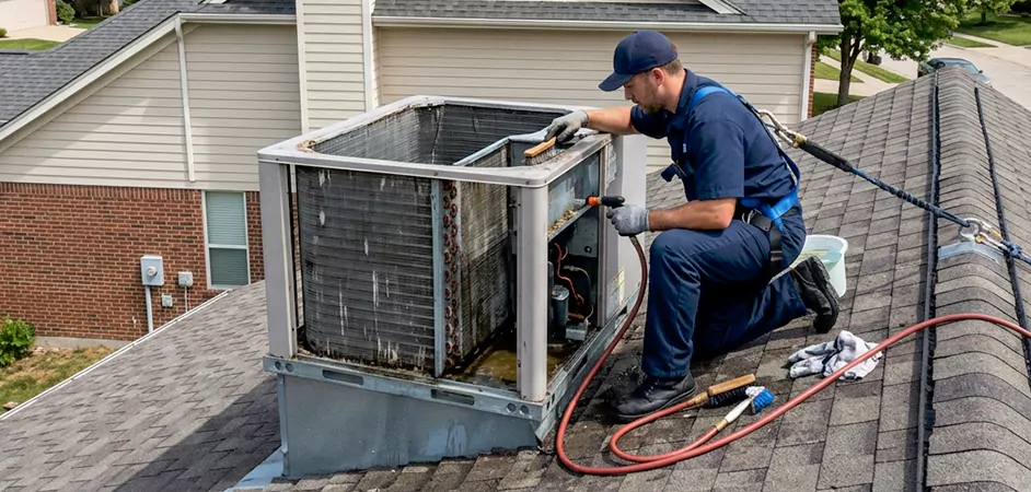 Rooftop Unit Cleaning in Pearland
