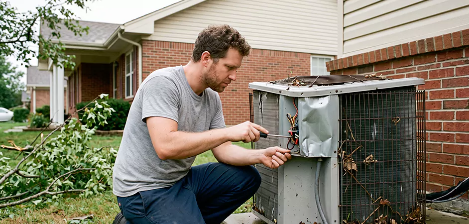 Storm Damage HVAC Restoration in Pearland