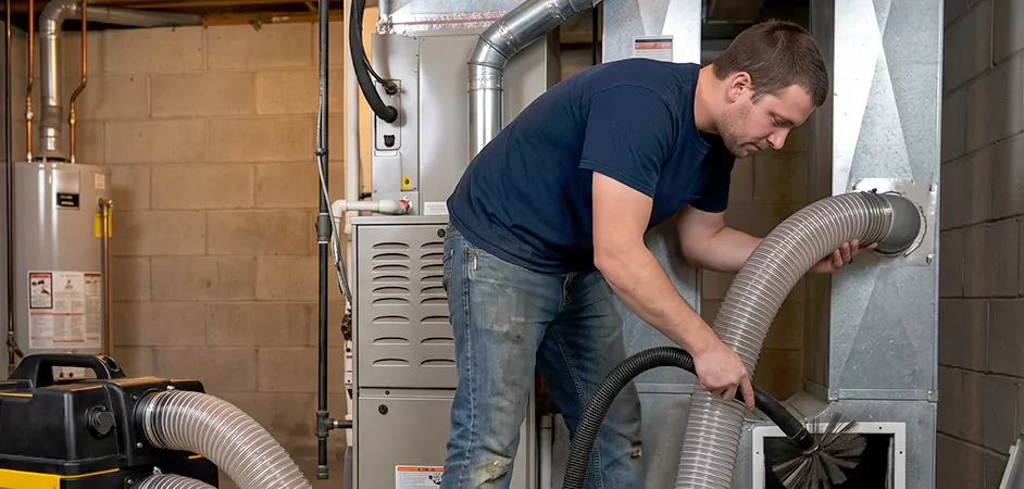 Negative Pressure Duct Cleaning for Large and Long Duct Systems in Pearland